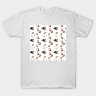 Cute Cats Polcadots Pattern T-Shirt